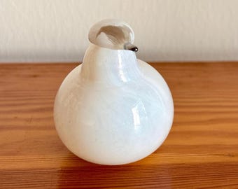 Nuutajärvi oiva toikka  Bunting Oiva Toikka Nuutajarvi 1793 Black Pulmu Snow Bunting Art Glass