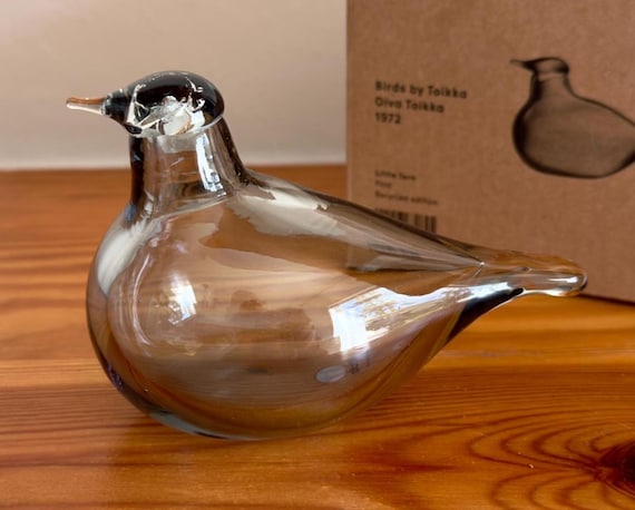 Oiva Toikka Little Tern (tirri) Glass Bird Recycled Clear Art