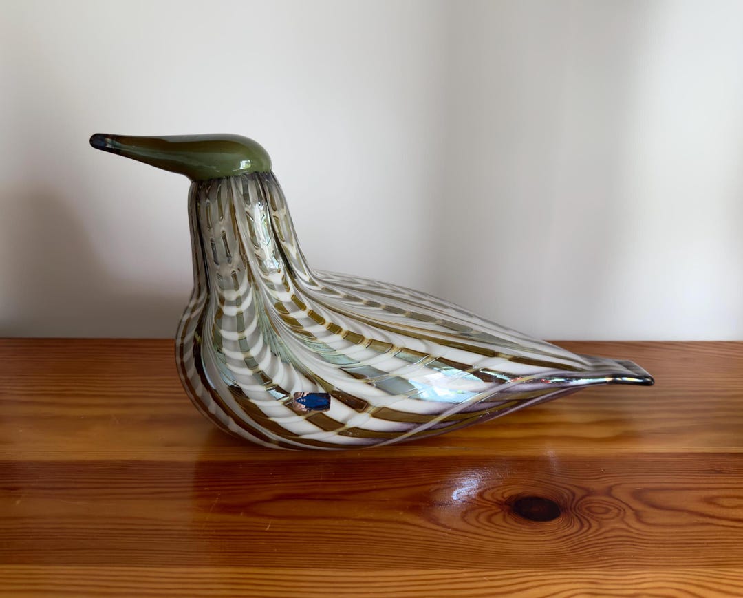 工芸品  birds oiva toikka Mountain bird iittala OIVA TOIKKA American Mountain Glass Bird Signed