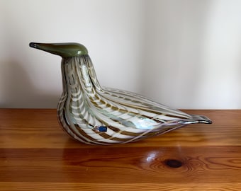 Oiva Toikka Kuikka (Diver) Glass Bird Extremely Magnificent Rare Special Edition Art Glass Bird by Iittala Nuutajärvi Finland
