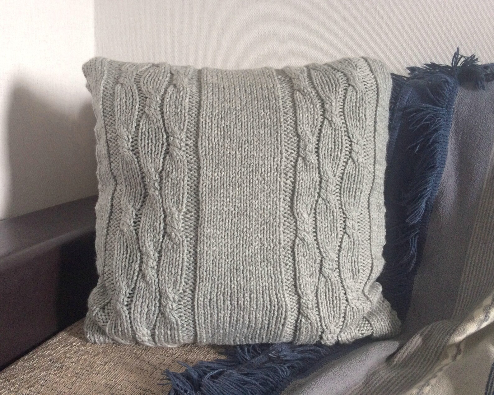 PDF KNITTING PATTERN Knit Pillow Cover 20x20 Etsy