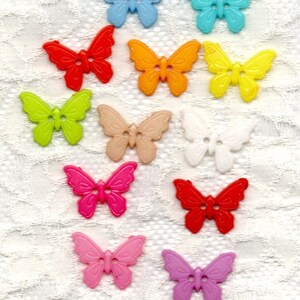 Boutons pour enfants, motif papillon, lot de 3