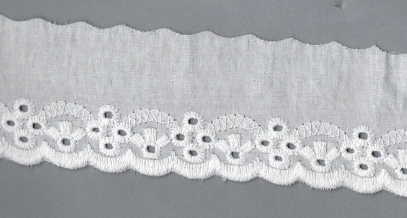 Festonspitze aus Baumwolle, 45mm Bild 1