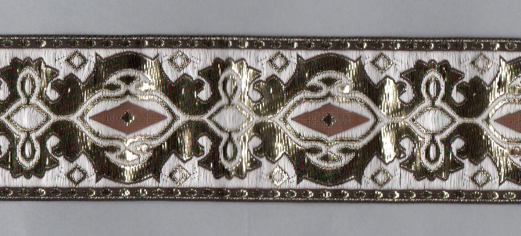 Jacquard Brocade Border, Metallic Design, 48 Mm - Etsy