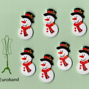 Kinderknöpfe, Schneemann, 3 Stück