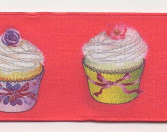 Decoratief lint, cupcakes, 16 mm