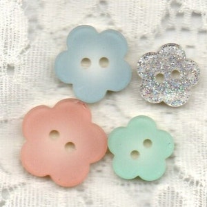 Knöpfe, Kinderknopf, Blume, 3 Stück