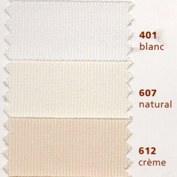 Ruban gros grain 3 m, 10 mm, 17 couleurs