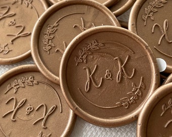 Wedding initials Self Adhesive wax seal/ wax stamp