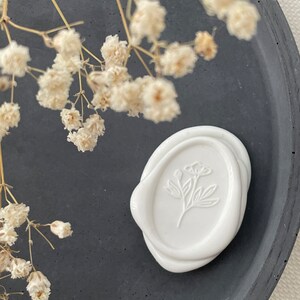 Iris Oval Self Adhesive wax seal/ flower wax seals/ nature seals image 4