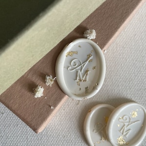 Ovale aangepaste lakzegels met jouw ontwerp met gouden/koper/zilvervlokken
