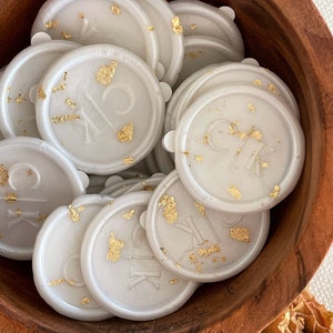 Sceaux de cire personnalisés avec votre conception avec des flocons d'or/cuivre/argent