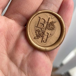 Initiales de mariage Sceaux de cire auto-adhésifs/monogramme/monogramme de mariage