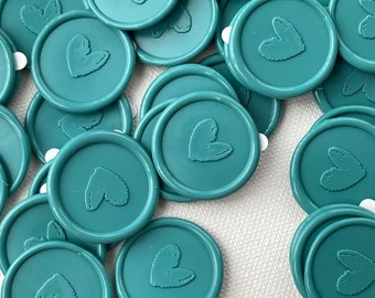 Love Heart Self Adhesive wax seal and wax stamp