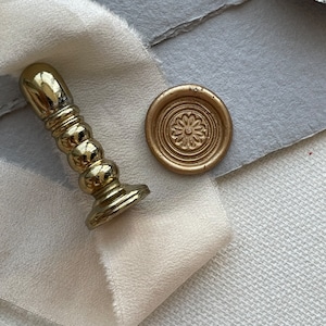Mini rosette french antique self adhesive wax seals PACK OF 10 SEALS