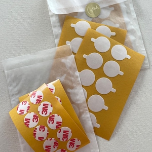 Adesivi con supporto adesivo 3M, per sigilli in ceralacca da 2 cm e 2,5 cm/confezione da 20 pezzi