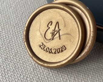 Wedding initials Self Adhesive wax seals/ wedding monogram /custom wax seals