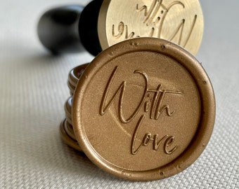With love Self Adhesive wax seals/ with love stickers