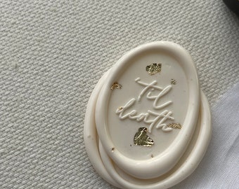 Til death - Self Adhesive wax seal with gold, copper or silver flakes