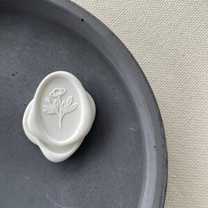 Iris Oval Self Adhesive wax seal/ flower wax seals/ nature seals image 3