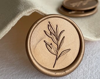 Minimalist Olive branch self adhesive wax seals/ olive wax seals/botanical wax seals