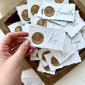 Wax seal Place cards/ escort cards