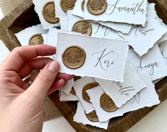 Wax seal Place cards/ escort cards