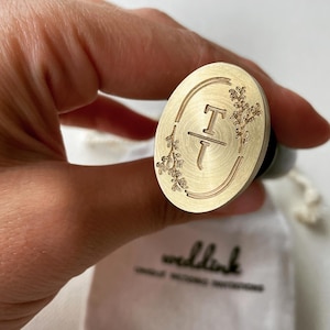 Anpassad oval vaxstämpel med dina initialer/oval vaxstämpel/ovalt bröllopsmonogram