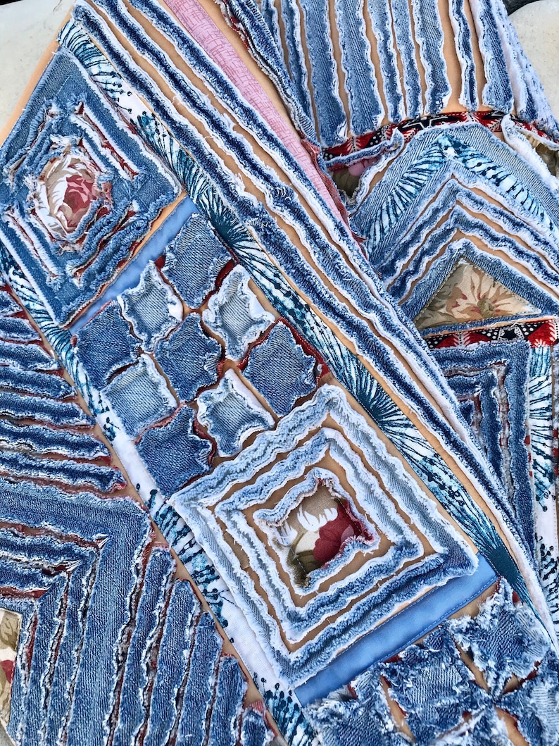 Denim Rug Super Soft Chenille Throw Rug Kitchen Rug Bath Rug Bedroom