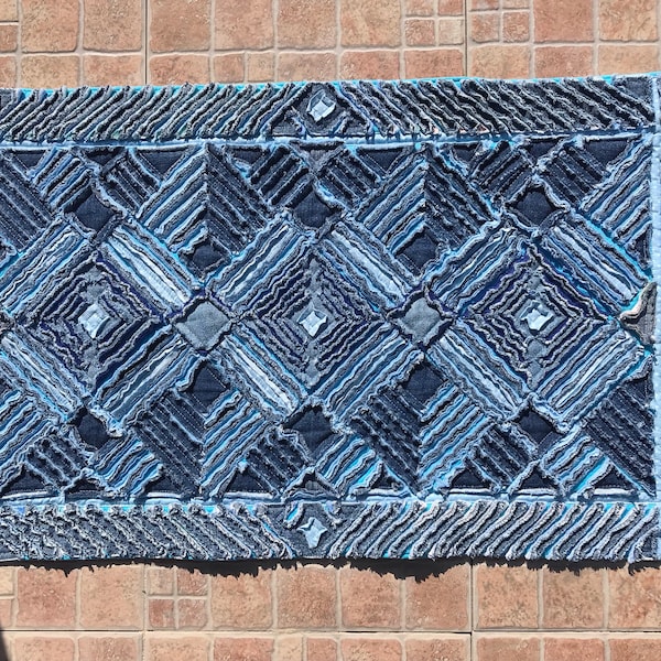 Denim Rug Etsy