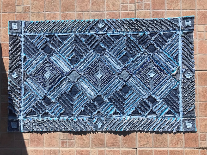 Denim Rugs, Super Soft Chenille Rug, Rug, Kitchen Rug, Bathroom Rug ...