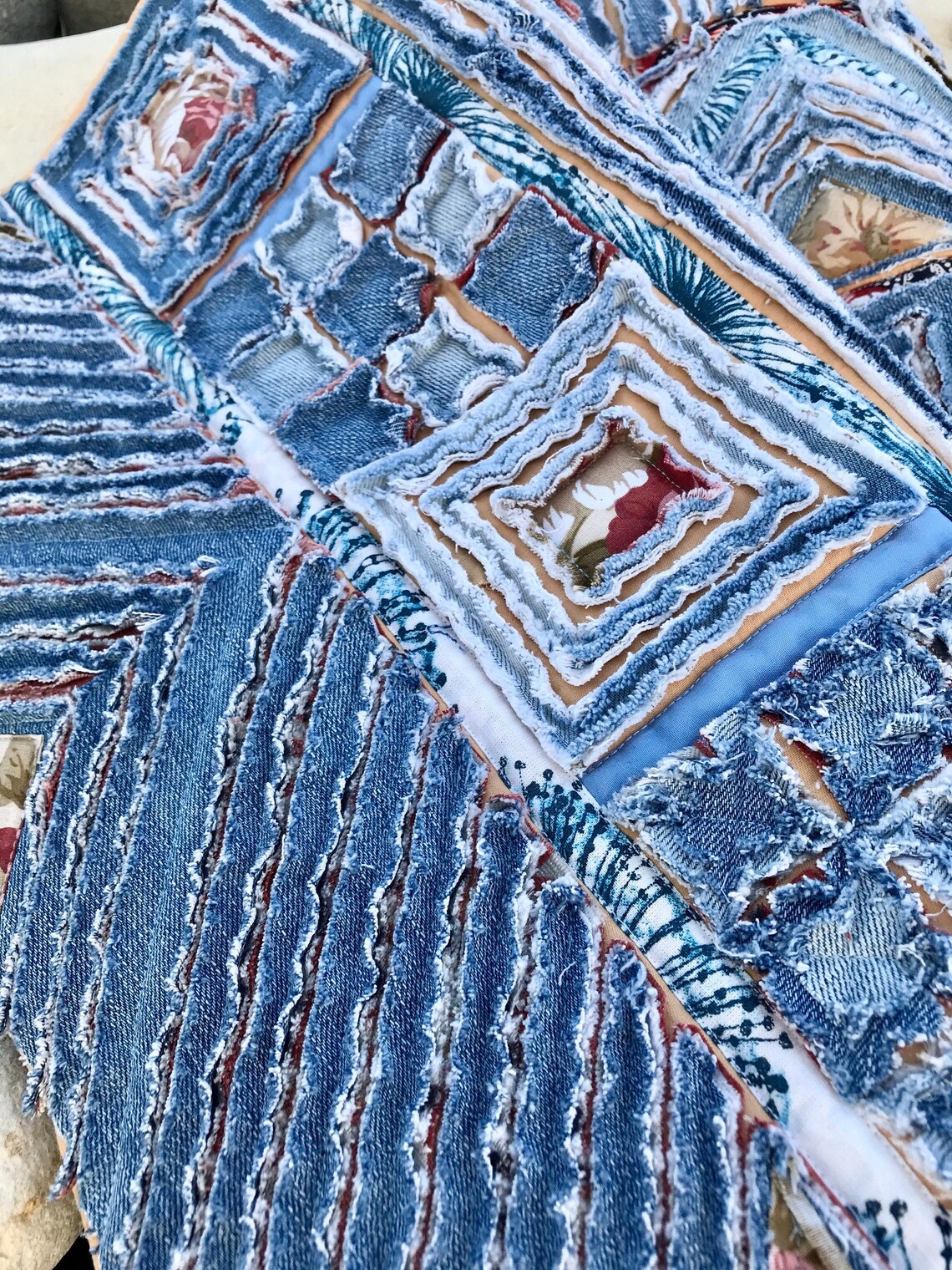 Denim Rug Super Soft Chenille Throw Rug Kitchen Rug Bath Rug Bedroom