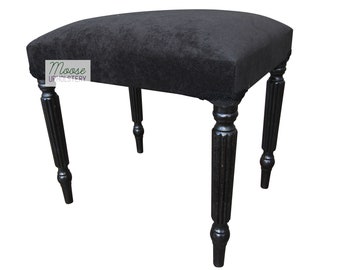 dressing table stool upholstered black velvet dressing table stool free delivery hand made in uk table stool etsy dressing table stool upholstered black velvet dressing table stool free delivery hand made in uk table stool etsy