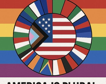 America is Plural Window Cling