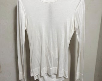 Asymetryczna, marszczona sukienka Helmuta Langa w kolorze ecru