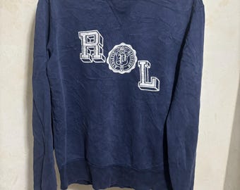 PRL Polo Ralph Lauren marineblauwe sweatertrui medium
