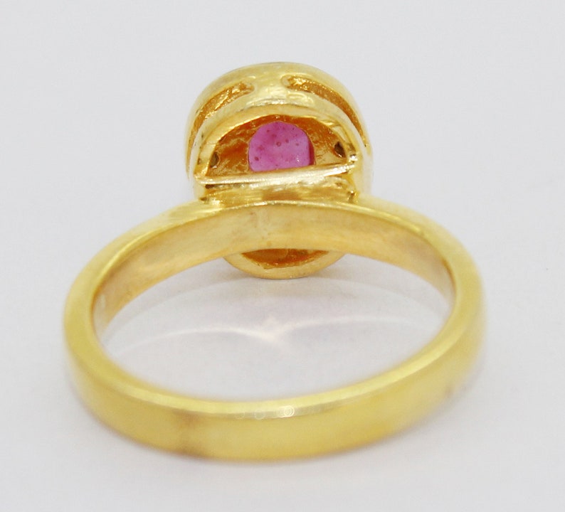 925 Sterling Silver Antique Rose Cut Polki Ring Diamond Ring Vintage Ring Anniversary Ring Victorian Style Ruby Ring KR/_275