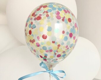 Balloon Cake Topper, Mini Confetti Balloon, Baby Shower Cake Decoration, DIY Cake Topper, Birthday Cake Decor
