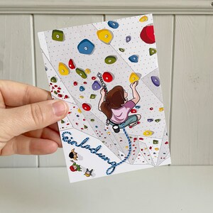 Einladungen Kindergeburtstag, Klettergeburtstag Mädchen, Bouldern Party Einladungskarten für Kletterhalle, Geburtstagskarten zum beschriften
