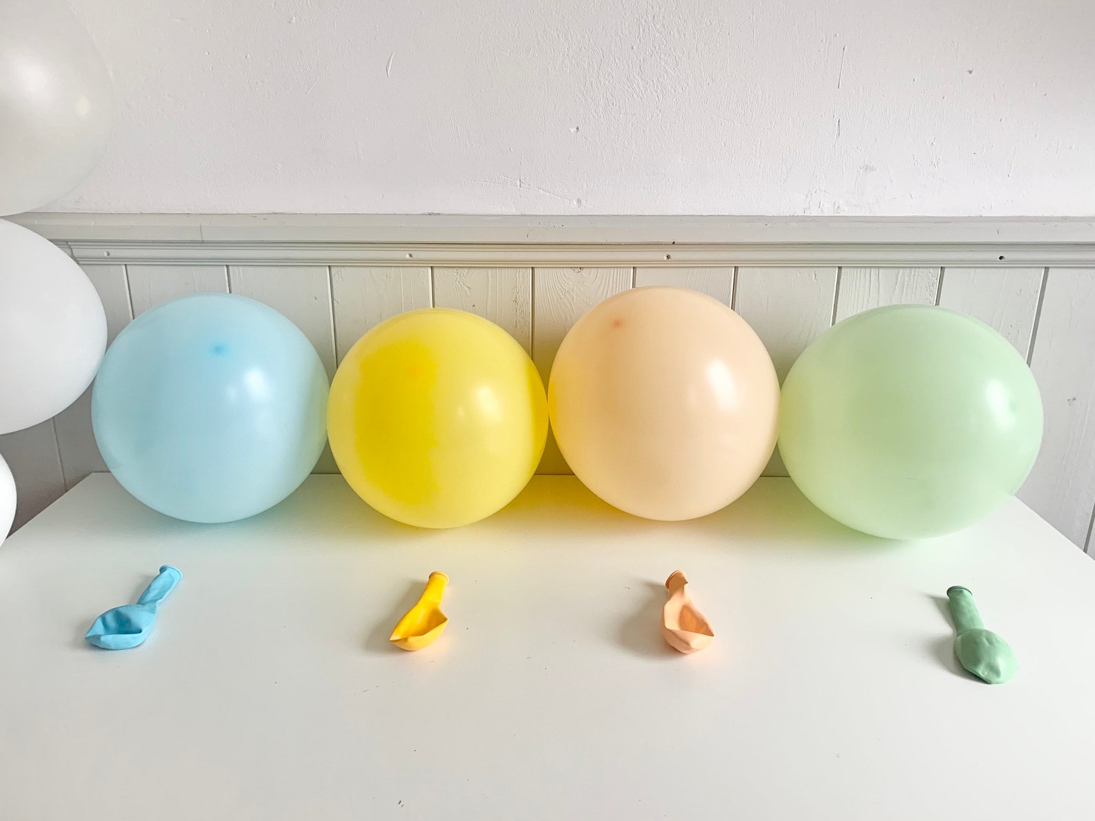 60 Stück Pastell Luftballons Set - Latex Ballons In 6 Farben Mit Band