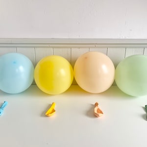 Party balloons, pastel colored balloons for 1st birthday, school enrollment, children's birthday party decoration, baby shower decoration