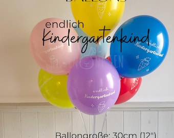 30cm Kindergarten Balloons | Finally a Kindergartener Balloon Set | Kindergarten Start Decorations | Helium Suitable | First Day of School | Gift
