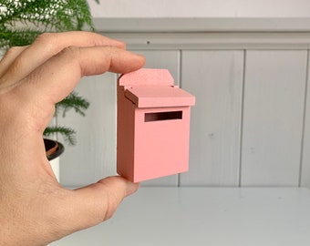 Letterbox ROSA Miniature for your gnome door, Christmas decoration for children's room, Christmas gnome mailbox, Advent calendar gift idea