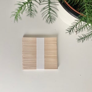 Craft wood made of birch, popsicle sticks 50 pieces, large 113 x 9 mm, for DIY elf doors, furniture, Christmas decorations, kindergarten, image 4