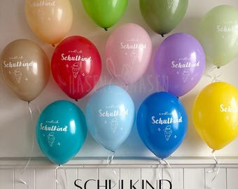 Back to School Balloons 30 cm | Finally a Schoolchild Balloon Set | Back to School Decorations | Suitable for Helium | Party Decorations | Schoolchild 2026 Gift