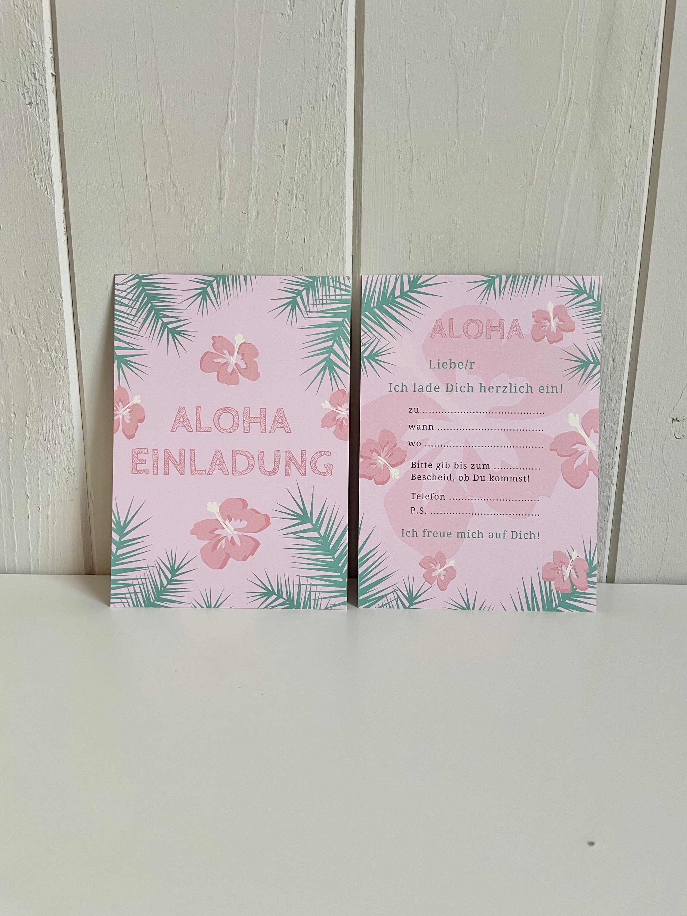 Aloha Luau Geburtstagseinladungen – 20 Stück, 10,2x15,2 Cm, Tropisches Design Mit Umschlägen