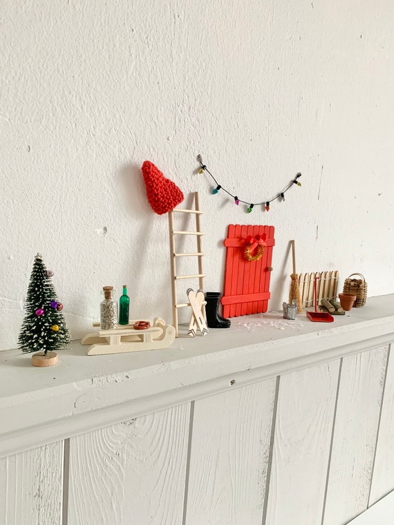 Wichteltür-Set Mit 12 Leuchtenden Zubehörteilen – Magische Weihnachtsdekoration Für Kinderzimmer & DIY-Spaß