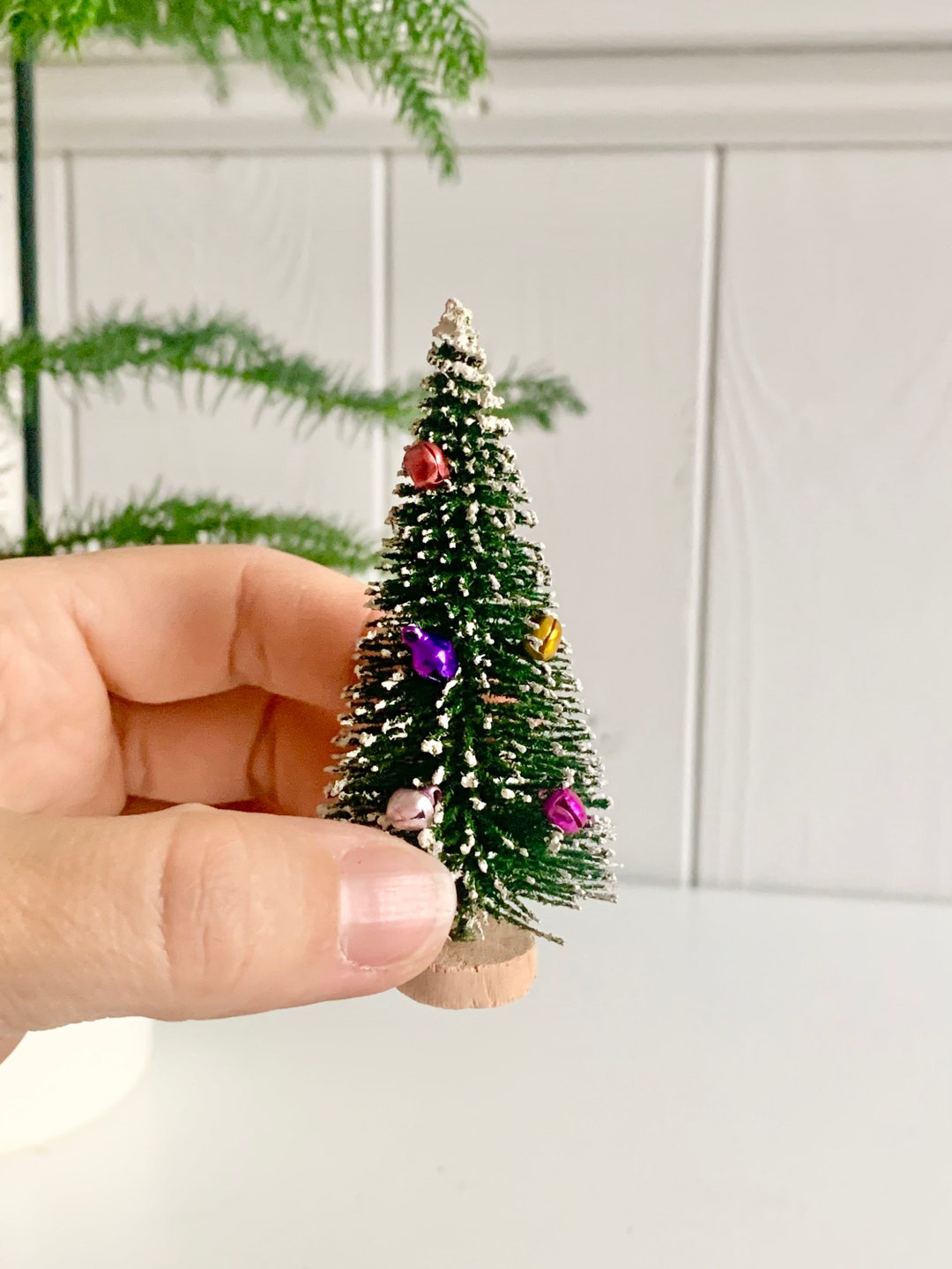 Weihnachtsbaum Miniatur als Wichteltür Zubehör, Weihnachtsdeko Spass für Familie