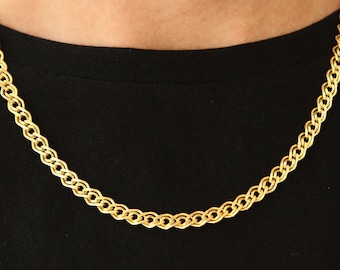 Gold Link necklace , Oval  cable chain ,Gold vermeil Chain  18 K gold over 925 sterling silver nonna chain , 18K gold necklace