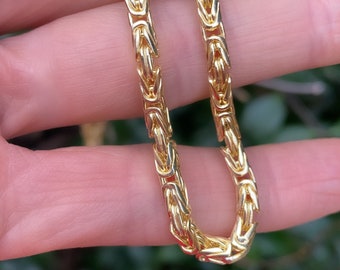 Handmade Byzantine Gold Chain Necklace 